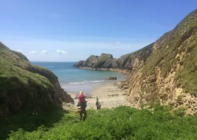 Porthmynawyd beach near Pointz Castle