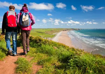 Coast path approach to Newgale beach